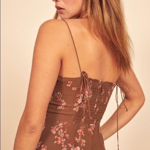 Reformation Brown Floral Midi Dress - Picture 5 of 5